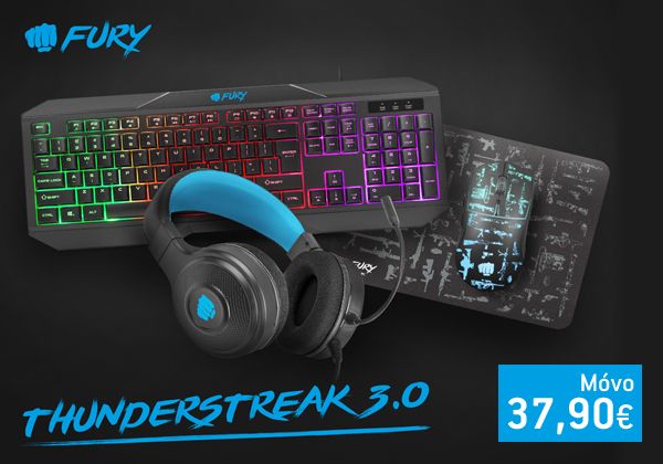 Fury Σετ Gaming 4in1 Thunderstreak 3.0 US NFU1674 - Βιβλιοπωλείο HappyPlace