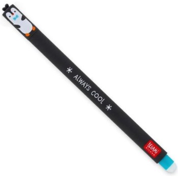 Legami Milano Erasable Στυλό Gel Μαύρο με Τιρκουάζ Μελάνι Penguin