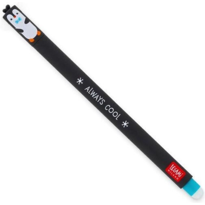 Legami Milano Erasable Στυλό Gel Μαύρο με Τιρκουάζ Μελάνι Penguin