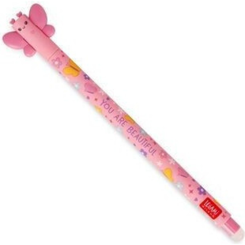 Legami Milano Erasable Στυλό Gel Ροζ με Ροζ Μελάνι Butterfly