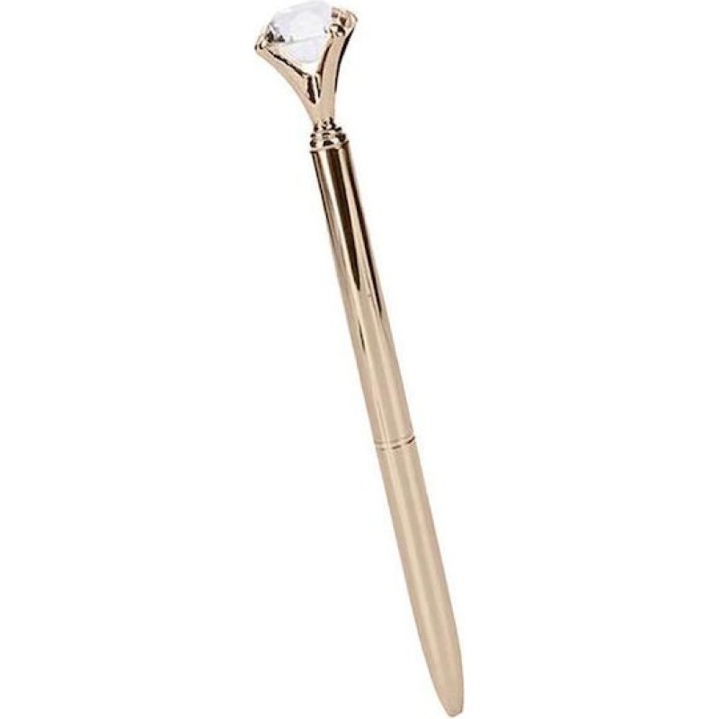 Funkyfish Diamond Στυλό Ballpoint Χρυσό με Μπλε Μελάνι