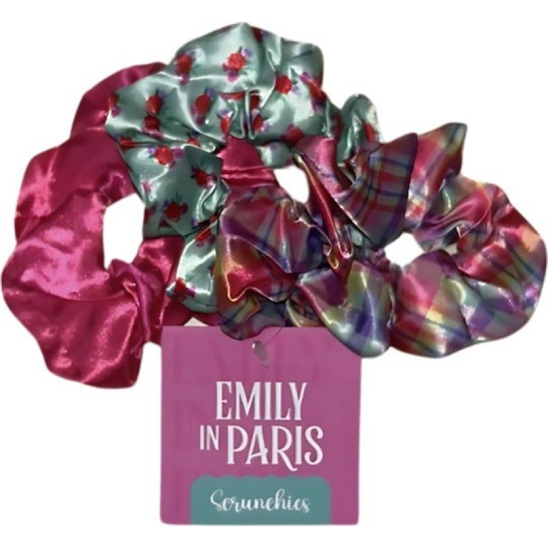 Emily In Paris Roses Λαστιχάκια Μαλλιών