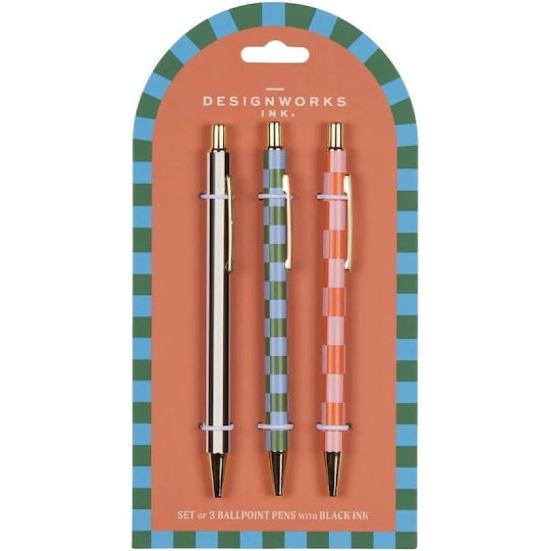 Designworks Στυλό Ballpoint Πολύχρωμο 3τμχ
