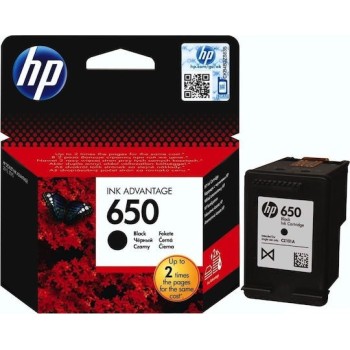 HP 650 Γνήσιο Μελάνι Εκτυπωτή InkJet Μαύρο