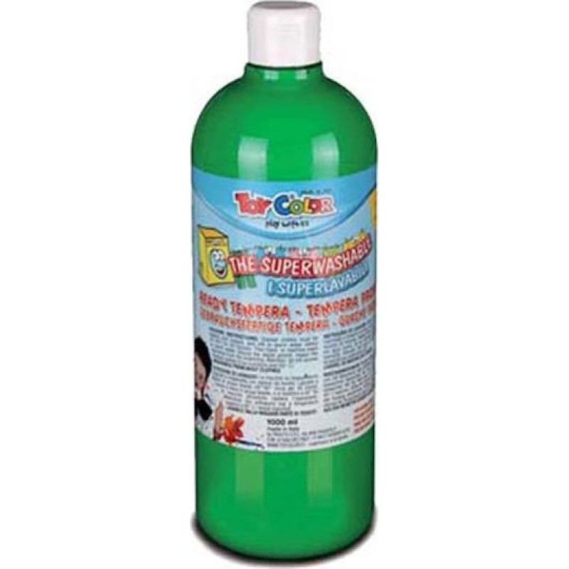 Toy Color Ready Τέμπερα Ζωγραφικής Πράσινη σε Μπουκάλι 1000ml