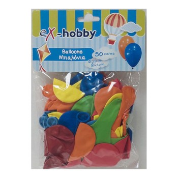 Μπαλονια Exas 0401490 24cm Assorted 50τεμ
