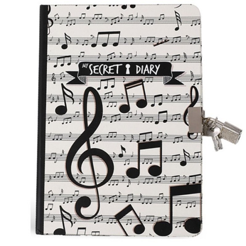 Total Gift Ατζέντα Total Music A5 Με Κλειδί XL1821A