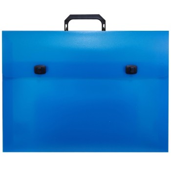 GROOVY ΤΣΑΝΤΑ ΕΓΓΡΑΦΩΝ / ΣΧΕΔΙΟΥ PP 32x43x5cm ΜΕ 2 ΚΛΙΠ FLUO ΜΠΛΕ (ΑΚΟΥΑΡΕΛΑ ΝΟ.4)