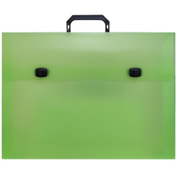 GROOVY ΤΣΑΝΤΑ ΕΓΓΡΑΦΩΝ / ΣΧΕΔΙΟΥ PP 32x43x5cm ΜΕ 2 ΚΛΙΠ FLUO LIME (ΑΚΟΥΑΡΕΛΑ ΝΟ.4)