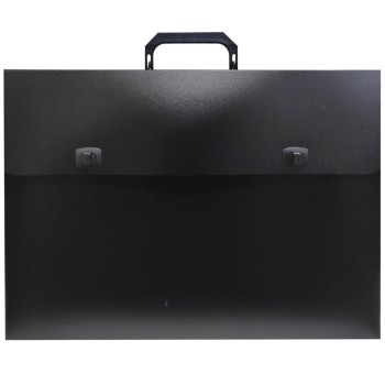 GROOVY ΤΣΑΝΤΑ ΕΓΓΡΑΦΩΝ / ΣΧΕΔΙΟΥ PP 32x43x5cm ΜΕ 2 ΚΛΙΠ ΜΑΥΡΟ (ΑΚΟΥΑΡΕΛΑ ΝΟ.4)