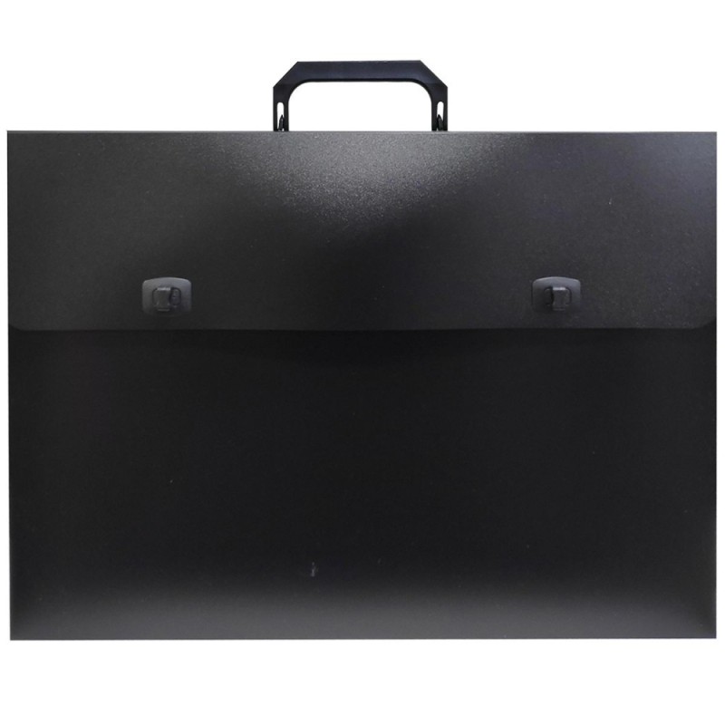 GROOVY ΤΣΑΝΤΑ ΕΓΓΡΑΦΩΝ / ΣΧΕΔΙΟΥ PP 32x43x5cm ΜΕ 2 ΚΛΙΠ ΜΑΥΡΟ (ΑΚΟΥΑΡΕΛΑ ΝΟ.4)