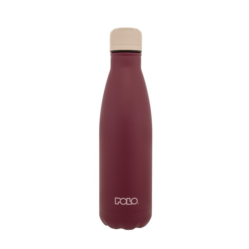 Polo Μπουκάλι Θερμός Ανοξείδωτο 500ml Bordeux White