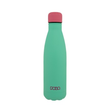 Polo Μπουκάλι Θερμός Ανοξείδωτο 500ml Light Green Pink
