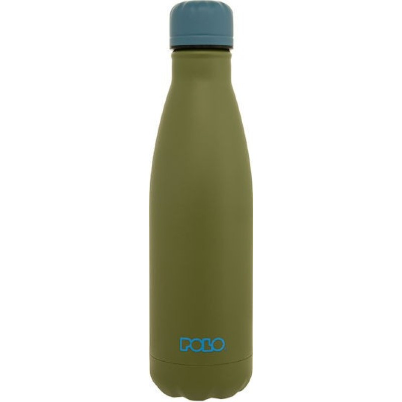 Polo Μπουκάλι Θερμός Ανοξείδωτο 500ml Khaki Blue
