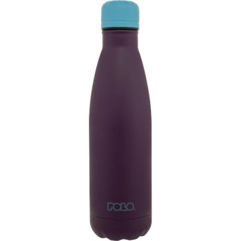Polo Μπουκάλι Θερμός Ανοξείδωτο 500ml Purple Light Blue