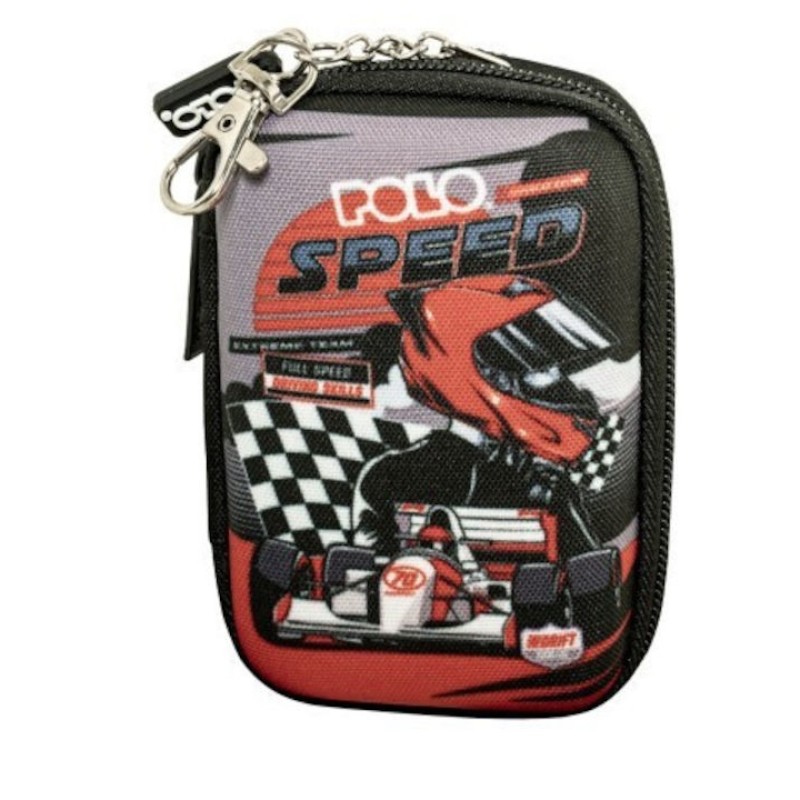 Polo Clip & Zip Mini Κλειδοθήκη-πορτοφόλι Μαύρο Γκρι 9-27-006-8472 2026