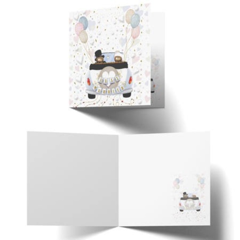 Κάρτα ευχετήρια Γάμου 11x11cm GVB234 Typotrast