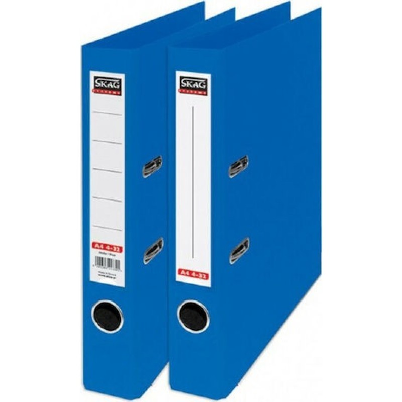 Skag Κλασέρ 4/32 για Χαρτί A4 με 2 Κρίκους Μπλε Systems P.P 1τμχ