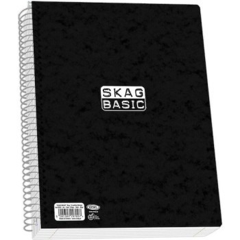 Skag Τετράδιο Σπιράλ Basic Μαύρο A4 3θ 90φ 80gr N.9203 S297097