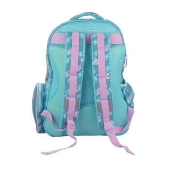 Gim Stitch Σχολική Τσάντα Πλάτης Δημοτικού με Θήκη για Παγούρι