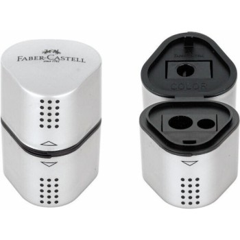 Faber Castell Τριπλή Ξύστρα Grip Γκρι 183800
