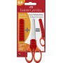 Faber-Castell Ψαλίδι Χαρτικών & Χειροτεχνίας Κόκκινο-Πορτοκαλί 181550