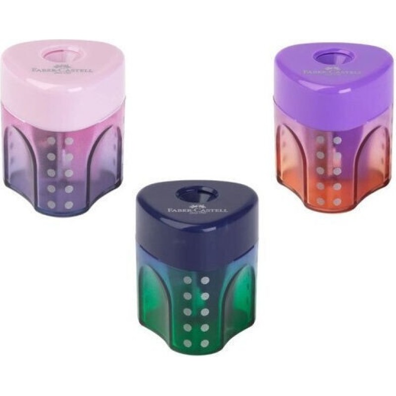 Faber-Castell Grip Auto Mini Πλαστική Ξύστρα (Διάφορα Χρώματα) 1τμχ