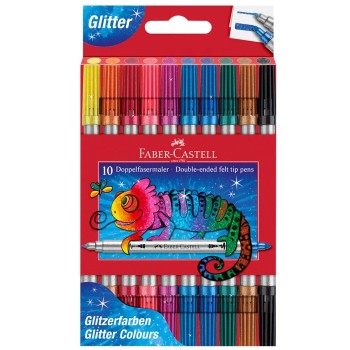 Faber-Castell Μαρκαδόροι Ζωγραφικής με Glitter Σετ 10 χρώματα