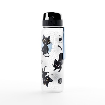 Lucky the Black Cat Pop Top 600ml Shatterproof Bottle