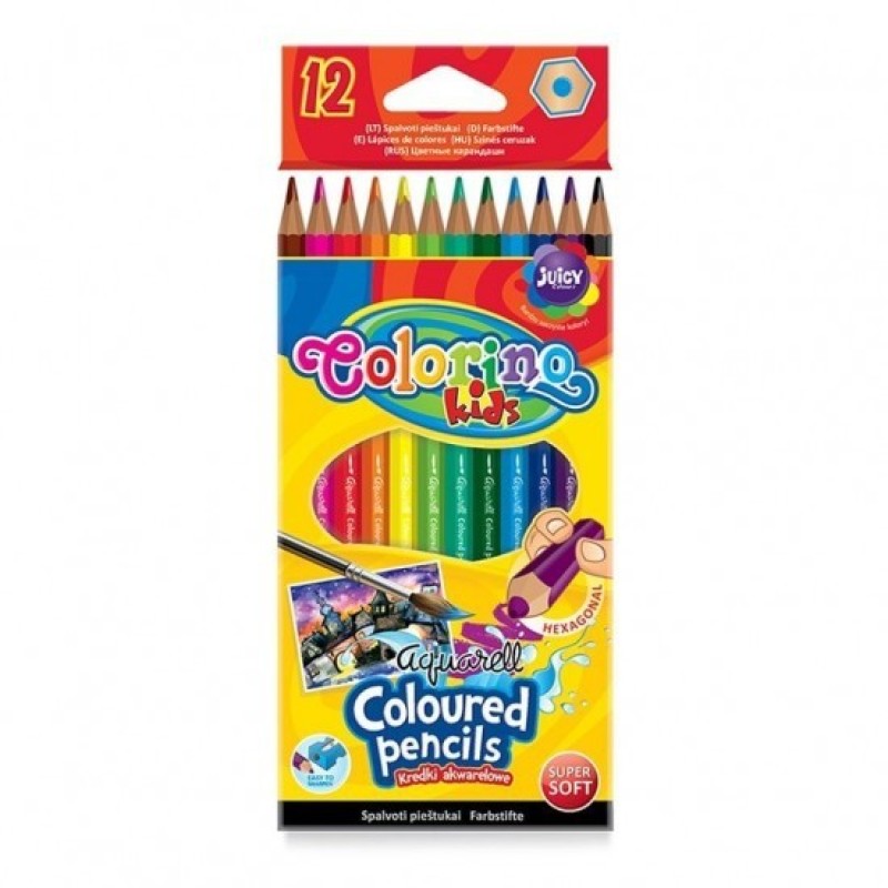 COLORINO ΥΔΑΤΟΔΙΑΛΥΤΕΣ ΞΥΛΟΜΠΟΓΙΕΣ ΜΕ ΠΙΝΕΛΟ 12 ΧΡΩΜΑΤΩΝ