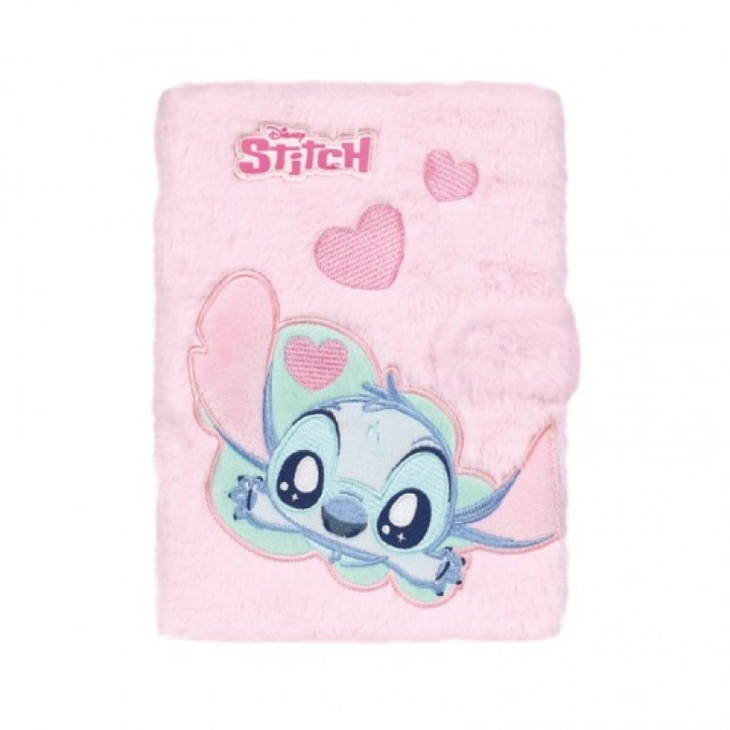 COLORINO DISNEY FLUFFY ΧΝΟΥΔΩΤΟ ΤΕΤΡΑΔΙΟ A5 STITCH ΡΟΖ 99527PTR
