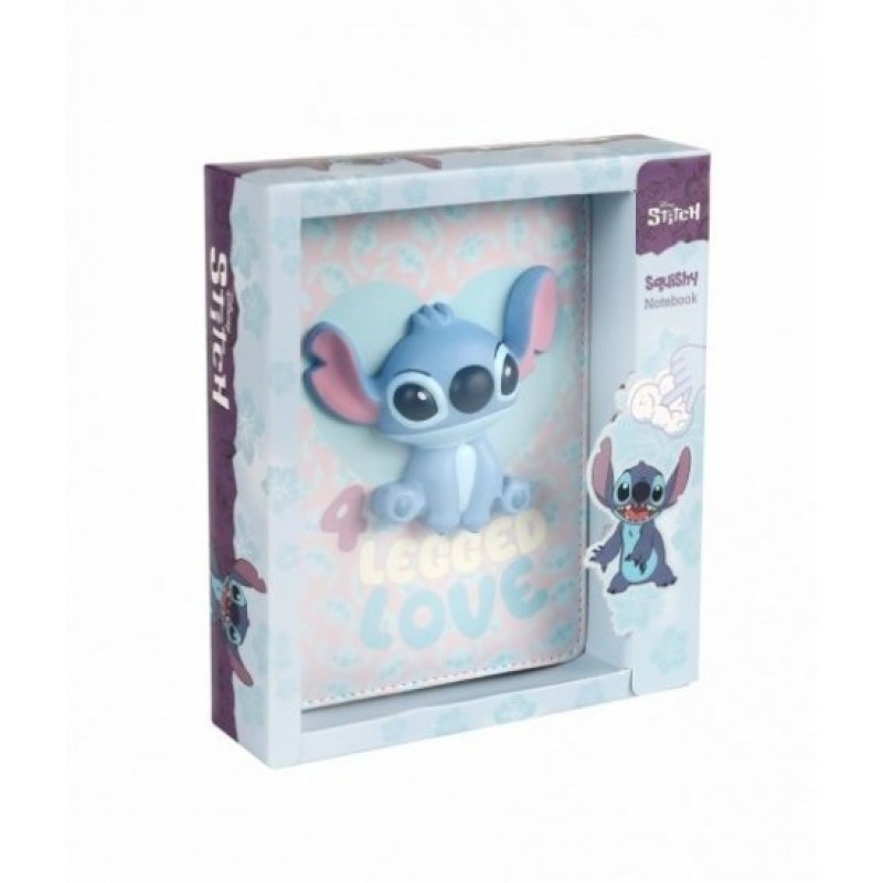 COLORINO DISNEY FASHION DIARY B6 SQUISHY 3D STITCH ΠΑΣΤΕΛ 75224PTR