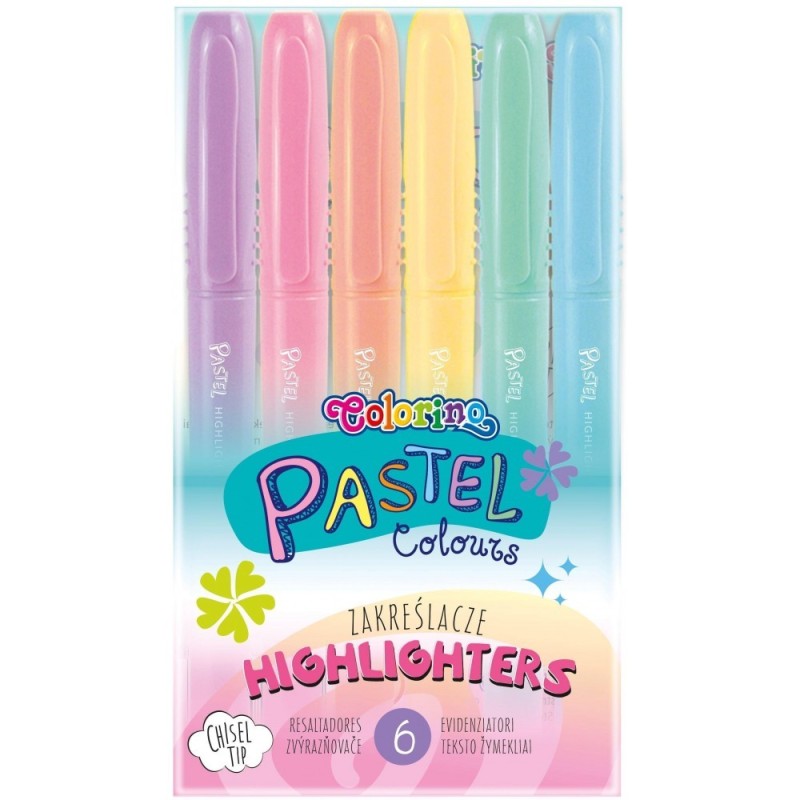 COLORINO ΜΑΡΚΑΔΟΡΟΙ ΥΠΟΓΡΑΜΜΙΣΗΣ PASTEL SET 6τμχ.