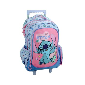 Gim Stitch Σχολική Τσάντα Τρόλεϊ Νηπιαγωγείου Πολύχρωμη με Θήκη για Παγούρι 12lt 2026