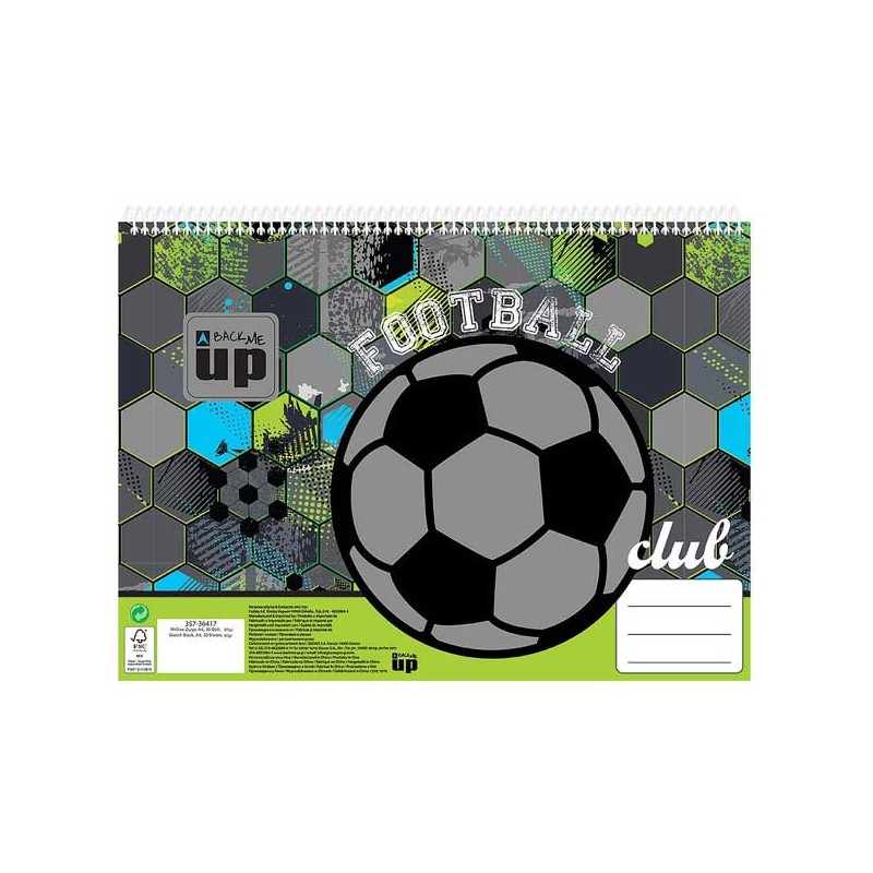 Μπλοκ Ζωγραφικής Bmu Football Club 30 Φύλλων