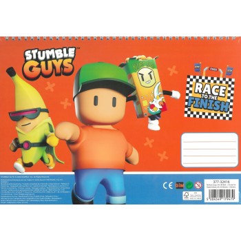 Gim Μπλοκ Ζωγραφικης 23χ33 40 Φυλλα Stickers Stumble Guys