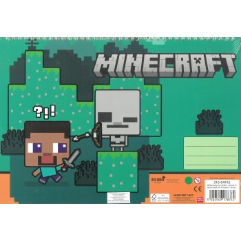 Gim Μπλοκ Ζωγραφικης 23χ33 40 Φυλλα Stickers Minecraft