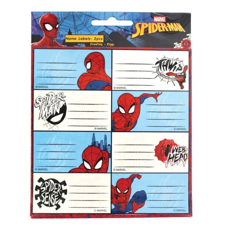 GIM ΣΧΟΛΙΚΕΣ ΕΤΙΚΕΤΕΣ SPIDERMAN 777-50346