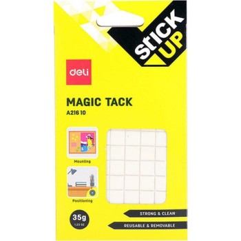 Deli Κόλλα Αυτοκόλλητο Magic Tack 10x10mm Γενικής Χρήσης 35gr 60τμχ
