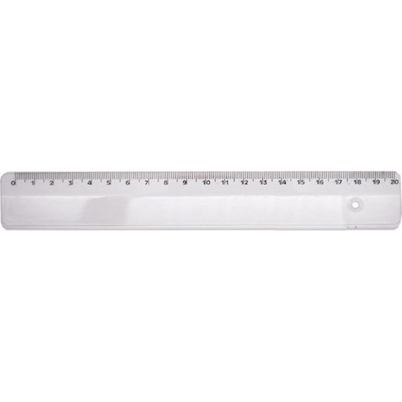 Metron Χάρακας Πλαστικός Διάφανος 20cm