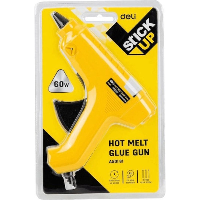 Deli Πιστόλι σιλικόνης ηλεκτρικό 20mm & 3 ανταλλακτικά Α50161