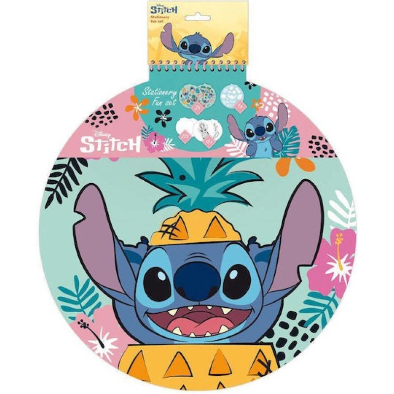Μπλοκ Ζωγραφικής Στρογγυλό Φ36 Εκ 40 Φύλλα Lilo & Stitch Αυτοκόλλητα