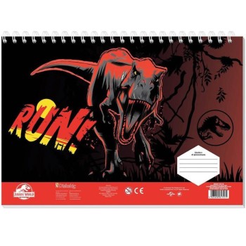 Μπλοκ Ζωγραφικής Diakakis 40φ Jurassic 23x33cm Αυτοκόλλητα Στενσιλ 000572018 Δύο Σχέδια