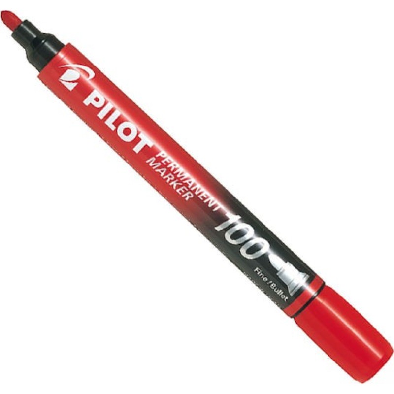 Pilot Μαρκαδόρος Ανεξίτηλος Fine Κόκκινο SCA-100-12R