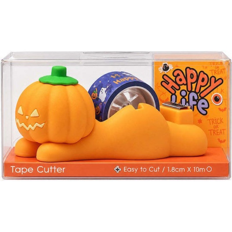 Gim Βάση Κολλητικής Ταινίας Halloween 1,8 Εκ X 10 Μ 2 Σχέδια 1 Τμχ Pumpkin