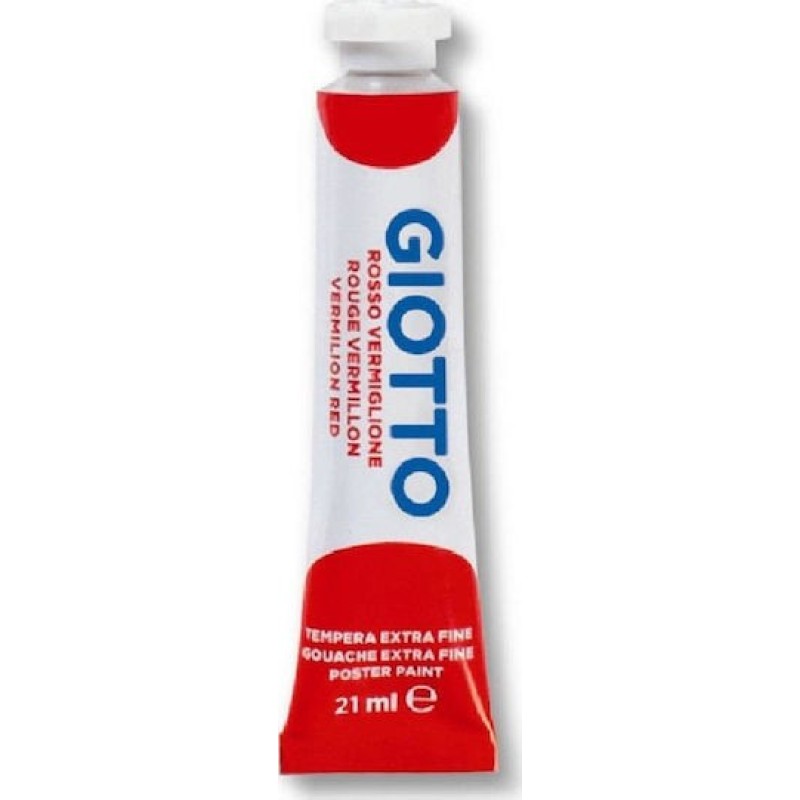 Giotto Tempera Τέμπερα Ζωγραφικής Vermilion Red Νο 7 σε Σωληνάριο 21ml