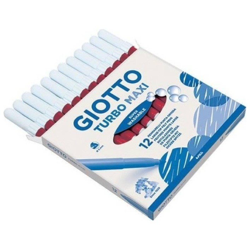 Giotto Μαρκαδόροι Turbo Maxi Χοντροί 12τεμ Κόκκινο 22753