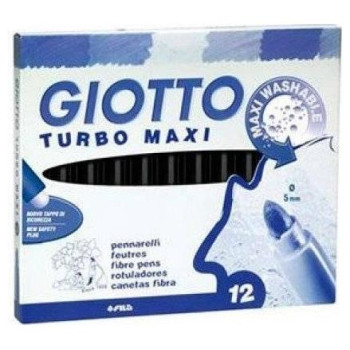 Giotto Μαρκαδόροι Turbo Maxi Χοντροί  12τεμ Μαύρο Giotto Μαρκαδόροι Turbo Maxi Χοντροί  12τεμ Μαύρο