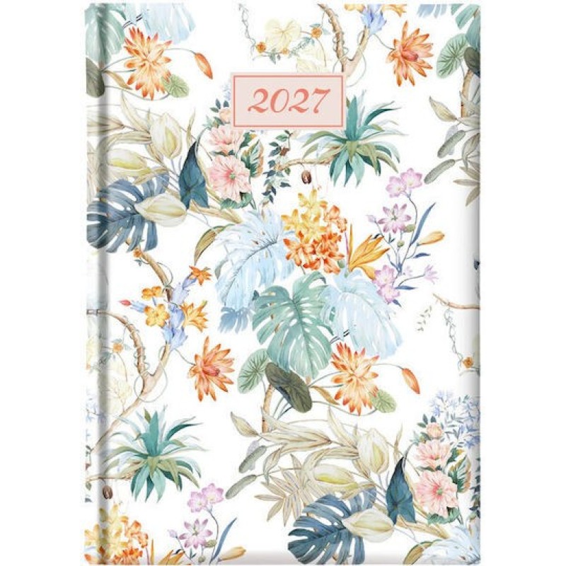 Θεοφύλακτος Flowers Ημερήσιο Ημερολόγιο 2027 14.5x14.5εκ.