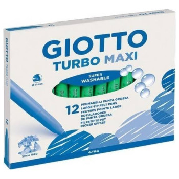 Giotto Μαρκαδόροι Turbo Maxi Χοντροί 12τεμ Πράσινο Ανοιχτό Giotto Μαρκαδόροι Turbo Maxi Χοντροί 12τεμ Πράσινο Ανοιχτό